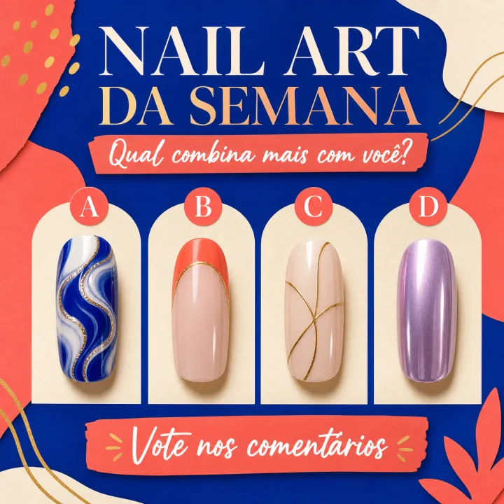Post interativo para escolher a nail art da semana