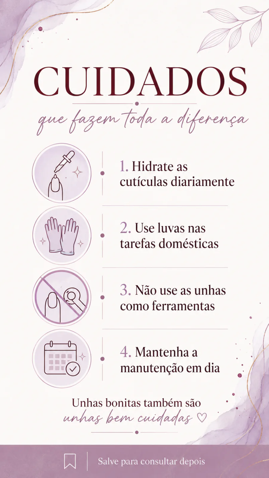 Conteúdo educativo com cuidados que fazem a diferença