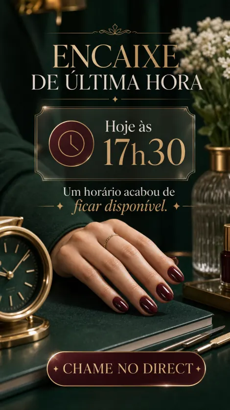 Story anunciando um encaixe de última hora