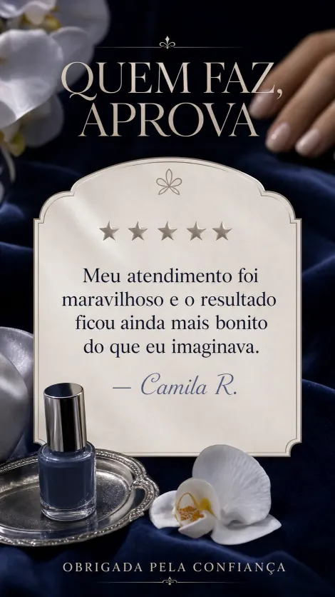 Story com depoimento de uma cliente satisfeita