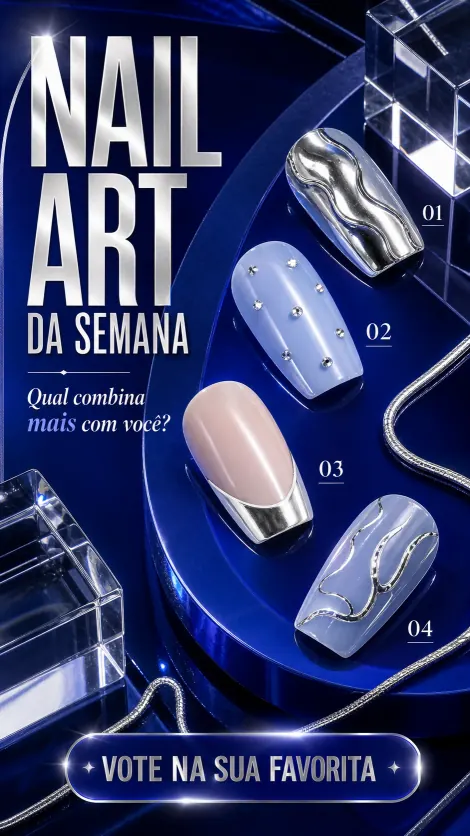 Story interativo para escolher a nail art da semana