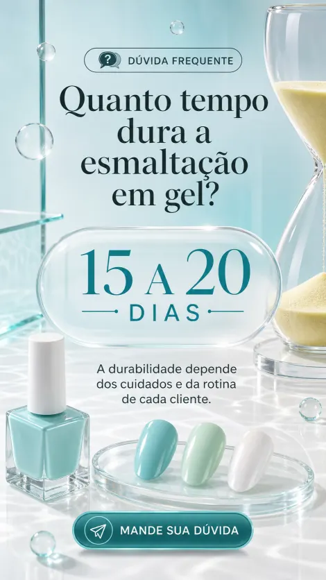 Story respondendo uma dúvida frequente sobre esmaltação em gel